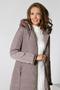 Зимнее женское пальто с капюшоном DW-22410, цвет серо-коричневый, фото 5