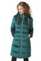 Зимнее женское пальто Тония, малахитного цвета