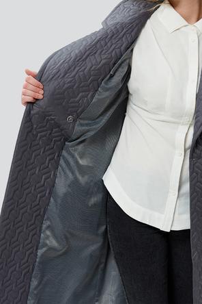 Пальто стеганое Фламенко, фирма Димма DI-2367, цвет серый, вид 5