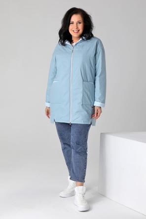 Женская куртка plus size DW-23129, цвет голубой, фото 1