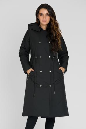 Пальто с капюшоном Урсула, цвет черный