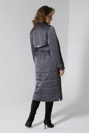 Женское стеганое пальто DW-22308, цвет графитовый, фото 02