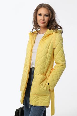 Куртка стеганая с капюшоном DW-22114, ТМ Dizzyway цвет желтый img 5