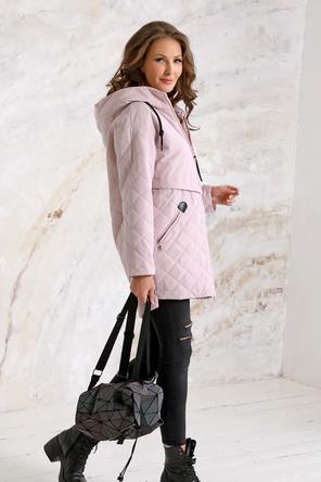 Куртка с капюшоном DW-23124, фирма Dizzyway, цвет серо-розовый, вид 5