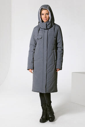 Женское зимнее пальто 22414 Dizzyway, цвет графитовый, фото 2