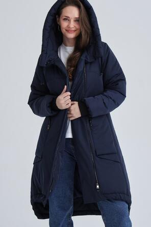 Зимнее пальто Дебора, цвет темно-синий, фото 4