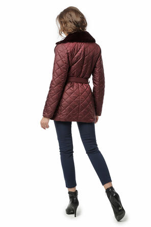 Куртка с искусственным мехом Пеппи, цвет вишневый, вид 4