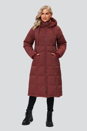 Длинное зимнее пальто Борджа, D'imma F.S., цвет светло-бордовый, вид 1