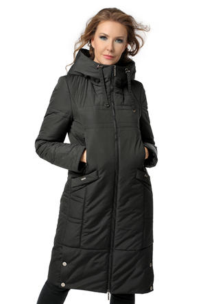 Зимнее пальто длинное DW-20414, цвет черный, вид 3