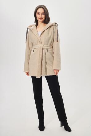 Пальто с капюшоном Пейдж от Димма, цвет светло бежевый, фото 1