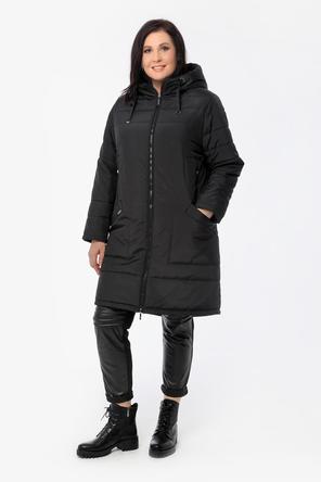 Зимнее пальто женское DW-21425 цвет черный, фото 2