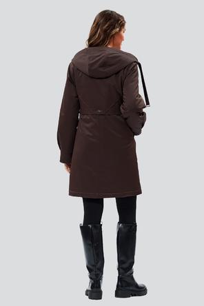 Утепленный плащ Хайди, D'imma Fashion Studio, цвет темно-коричневый, фото 3
