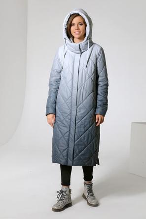Стеганое зимнее пальто DW-22406, цвет серый, сторона 4
