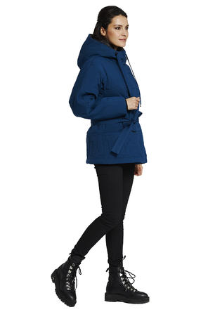 Зимняя куртка женская с капюшоном Димма артикул 2124 цвет синий, вид 2