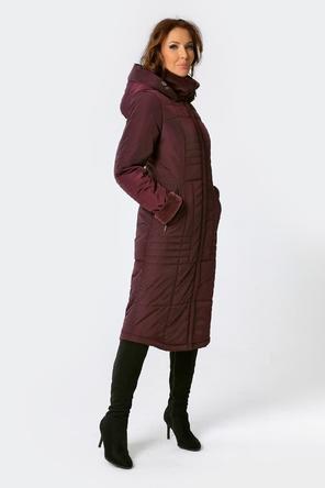 Зимнее женское пальто DW-21411, цвет ежевичный, вид 3