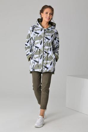 Куртка двухсторонняя женская DW-23120, фирма Dizzyway, цвет оливковый, вид 1