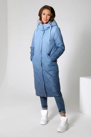 Стеганое зимнее пальто DW-22406, цвет серо-голубой, сторона 2