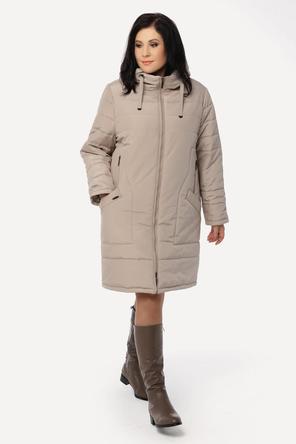 Зимнее пальто женское DW-21425 цвет бежевый, фото 2