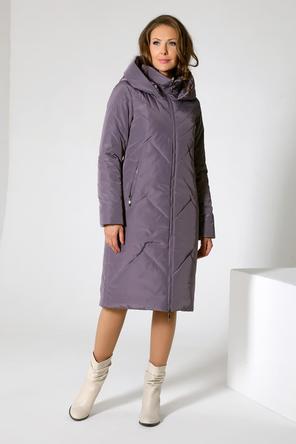 Женское зимнее пальто DW-22402 цвет серо-сиреневый, вид 1
