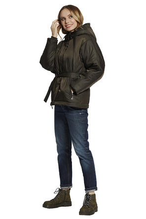 Зимняя куртка женская с капюшоном Димма артикул 2117 цвет хаки, вид 3