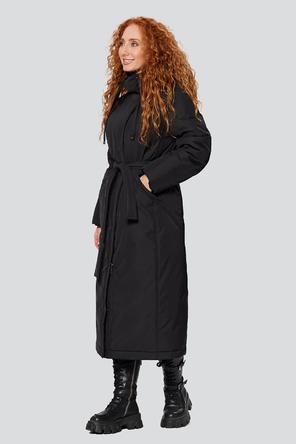 Зимнее пальто с капюшоном Пальмера Димма артикул 2314 цвет черный фото 05