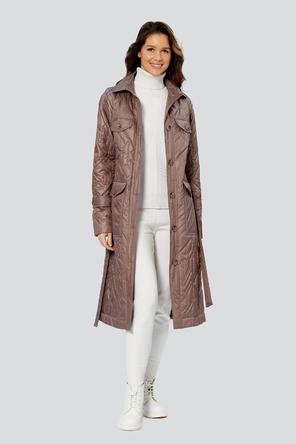 Демисезонное пальто с поясом Диаманте, DIMMA Studio, цвет какао, img 3