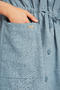 Льняной жакет с капюшоном Фира, цвет серо-голубой D'imma вид 5