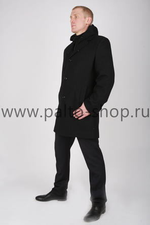 Черное пальто мужское