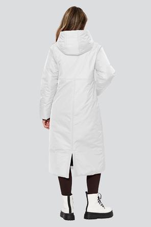Зимнее пальто с капюшоном Алассио Димма артикул 2304 цвет белый
