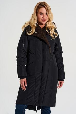 Женское зимнее пальто Адель, цвет черный, вид 4