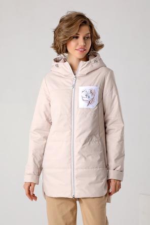 Женская длинная куртка DW-23116,  DizzyWay, цвет светло-бежевый, фото 4