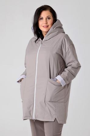 Женская куртка plus size DW-23129, цвет бежевый, фото 5