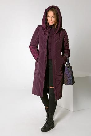 Женское зимнее пальто DW-22402 цвет ежевичный, вид 5