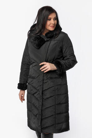 Зимнее стеганое пальто DW-21407, цвет черный foto 2