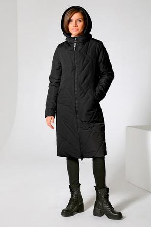 Зимнее пальто с капюшоном DW-22407, черного цвета, сторона 3