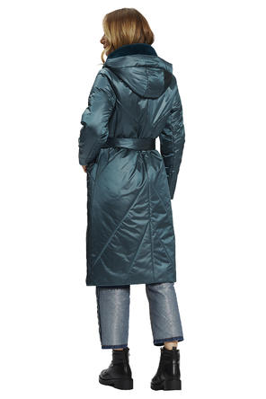 Стеганое зимнее пальто Матера от Dimma, цвет сине-зеленый, фото 3