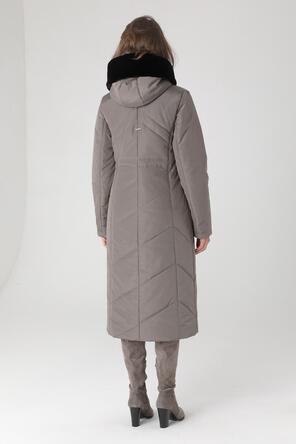 Зимнее пальто DW-23409, цвет серый хаки, фото 3