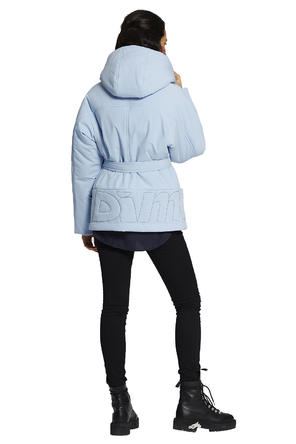 Зимняя куртка женская с капюшоном Димма артикул 2124 цвет голубой, вид 4