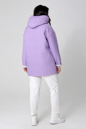 Женская стеганая куртка plus size DW-24126, цвет сиреневый, фото 3