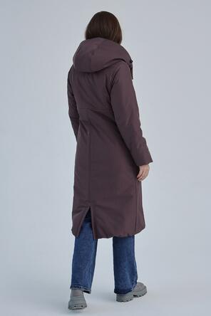 Зимнее пальто с капюшоном Алассио Димма артикул 2410 цвет фиолетовый, фото 3