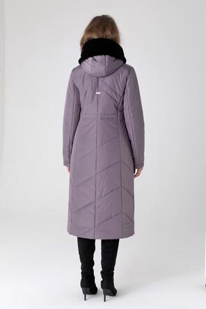 Зимнее пальто DW-23409, цвет серо-сиреневый, фото 2
