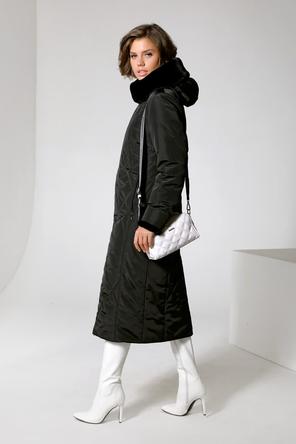 Женское зимнее пальто Dizzyway арт. DW-21403, цвет черный, фото 2