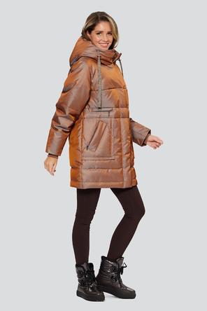 Зимний пуховик Дасти, DIMMA Fashion, цвет коричневый, фото 2