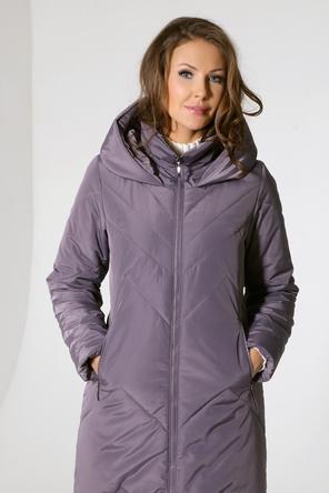 Женское зимнее пальто DW-22402 цвет серо-сиреневый, вид 4