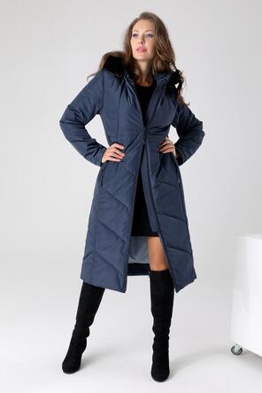 Зимнее пальто DW-23409, цвет темно-синий, фото 5