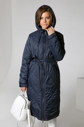 Зимнее женское пальто DW-22404, цвет темно-синий, вид 3