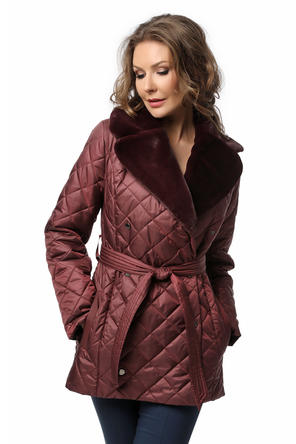 Куртка с искусственным мехом Пеппи, цвет вишневый, вид 3