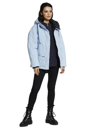 Зимняя куртка женская с капюшоном Димма артикул 2124 цвет голубой, вид 3
