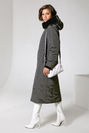 Женское зимнее пальто Dizzyway арт. DW-21403, цвет темно-серый, фото 2