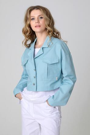 Хлопковый жакет-куртка арт. DW-24123, цвет голубой DIZZYWAY, фото 4